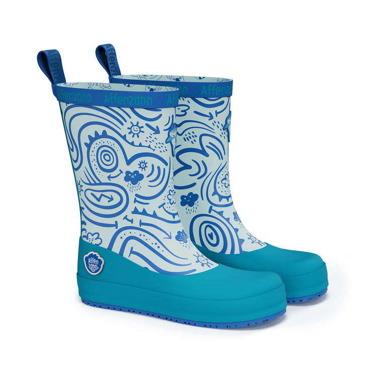 AFFENZAHN. Rain Boot Vegan Plashy Shark