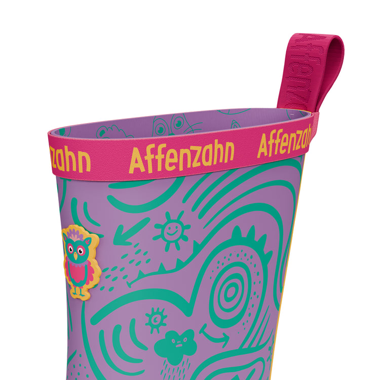 AFFENZAHN. Rain Boot Vegan Plashy Owl