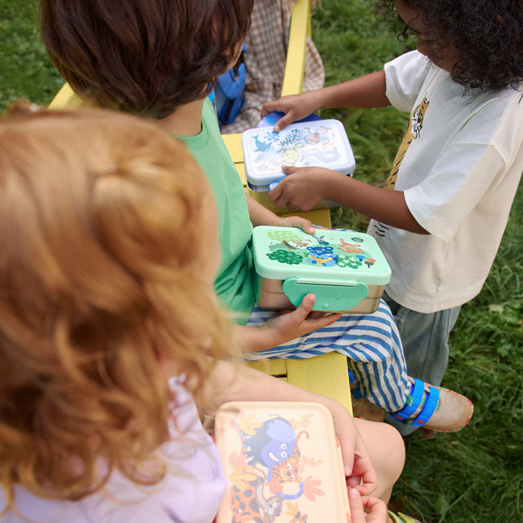 AFFENZAHN. Stainless steel lunchbox Mighty meadow