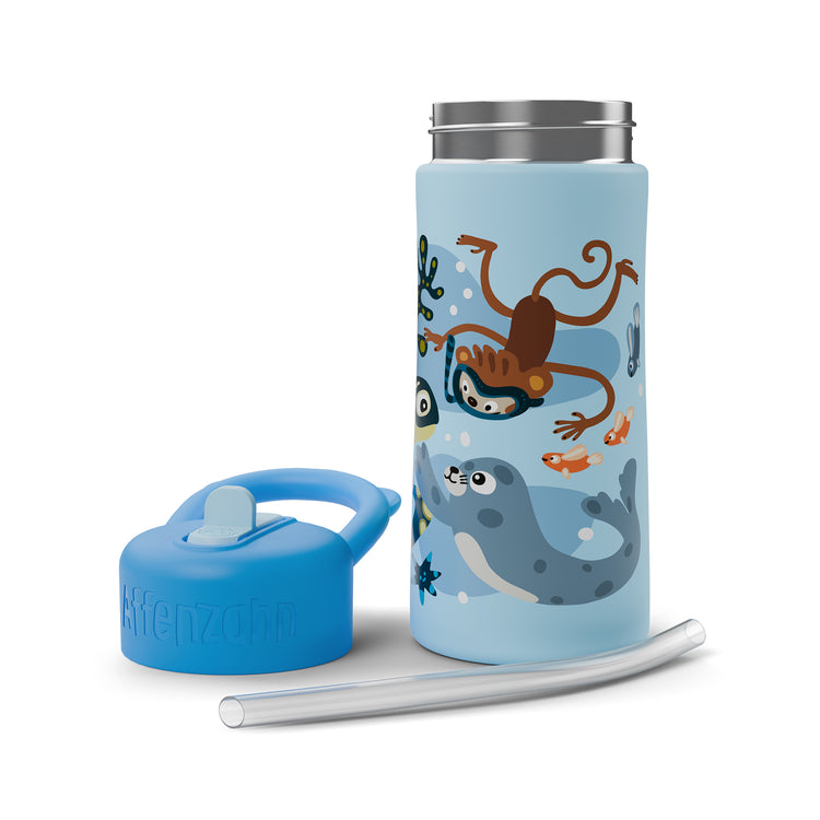 AFFENZAHN. Stainless steel bottle Unbelievable underwater world