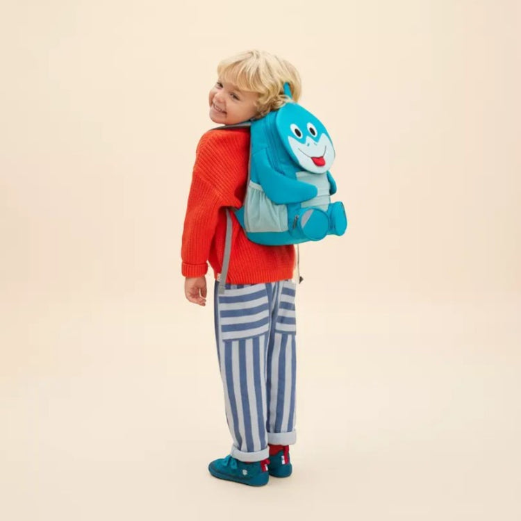 AFFENZAHN. Backpack Large Friends Shark - light blue