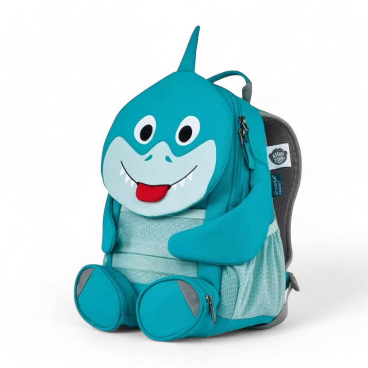 AFFENZAHN. Backpack Large Friends Shark - light blue