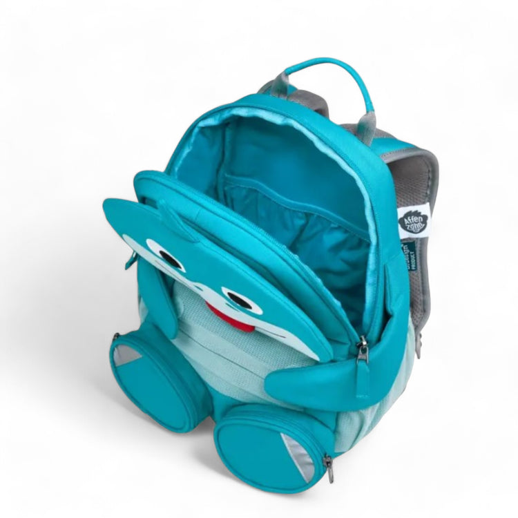 AFFENZAHN. Backpack Large Friends Shark - light blue