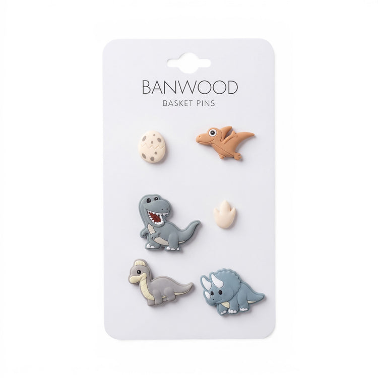 BANWOOD. Basket Pins - Dinosaurs