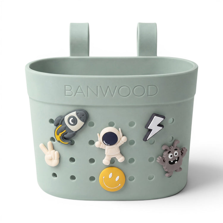 BANWOOD. Καλάθι Ποδηλάτου/Πατινιού Pin & Ride - Απαλό πράσινο