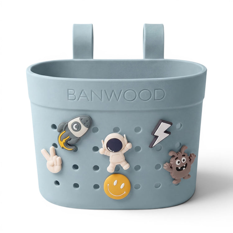 BANWOOD. Καλάθι Ποδηλάτου/Πατινιού Pin & Ride - Γαλαζοπράσινο