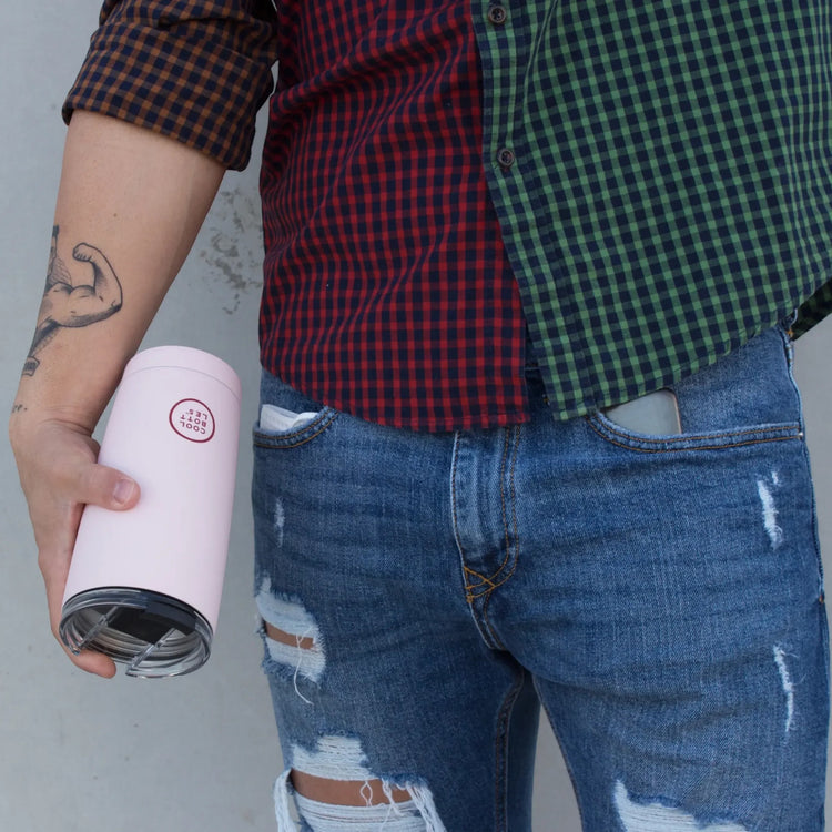 COOL BOTTLES. Stainless steel tumbler Pastel Pink 330ml