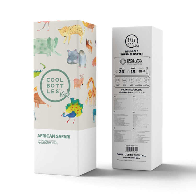 COOL BOTTLES. Ανοξείδωτο παιδικό μπουκάλι Σαφάρι 260ml