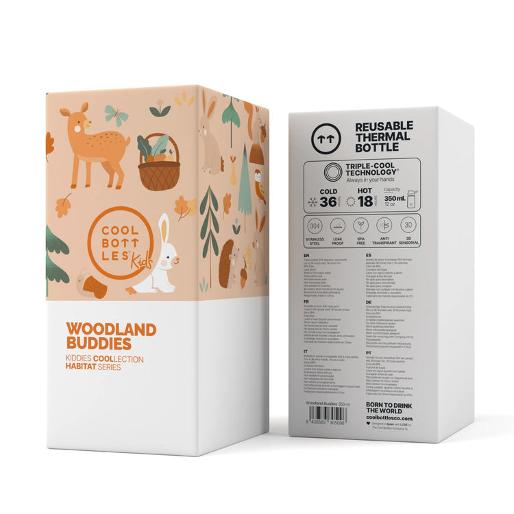 COOL BOTTLES. Kiddie Water bottle Woodland Buddies 350ml