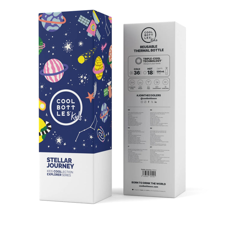 COOL BOTTLES. The Kids Water Bottle Stellar Journey 500ml