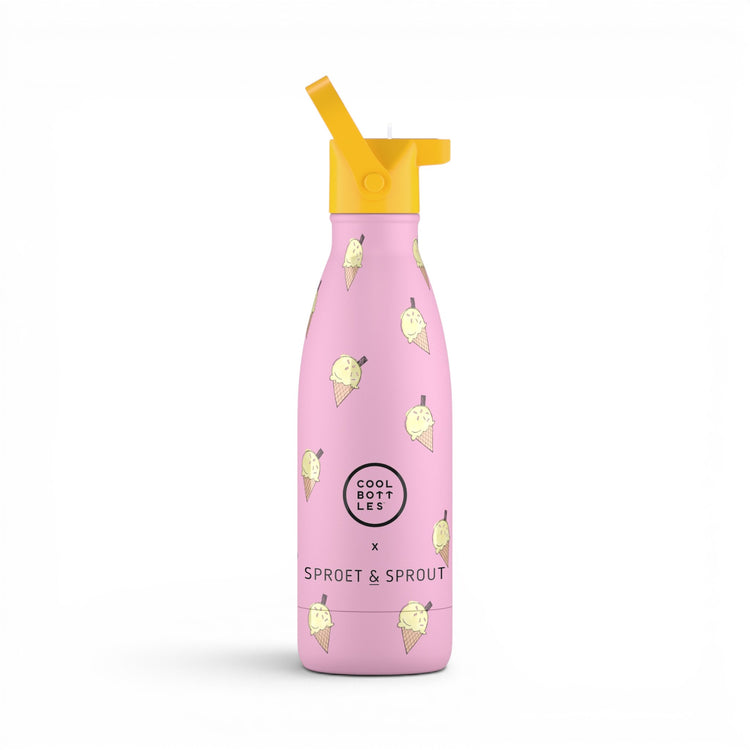 COOL BOTTLES. Ανοξείδωτο παιδικό μπουκάλι Pink Scoop 350ml