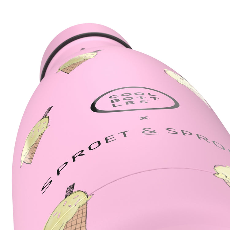 COOL BOTTLES. Ανοξείδωτο παιδικό μπουκάλι Pink Scoop 350ml