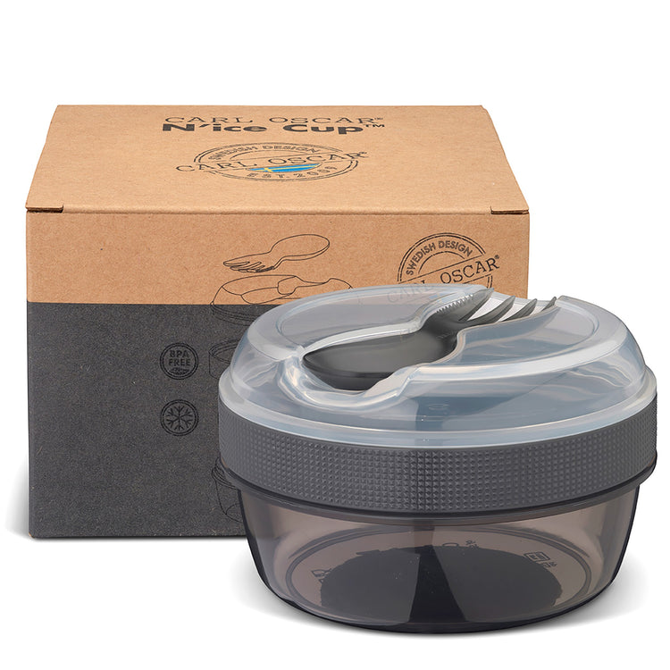 CARL OSCAR. N'ice Cup™ snack box with cooling disc - Grey