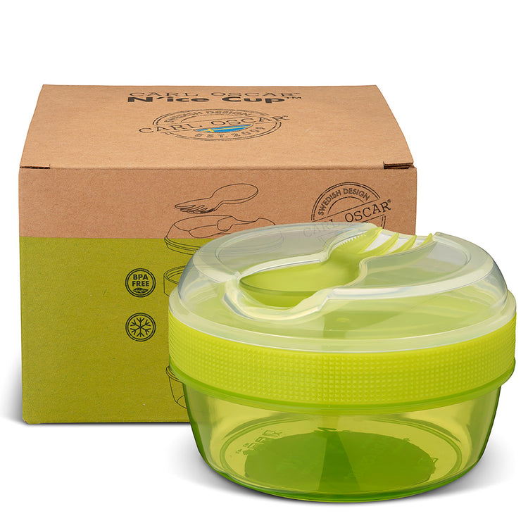 CARL OSCAR. N'ice Cup™ snack box with cooling disc - Lime