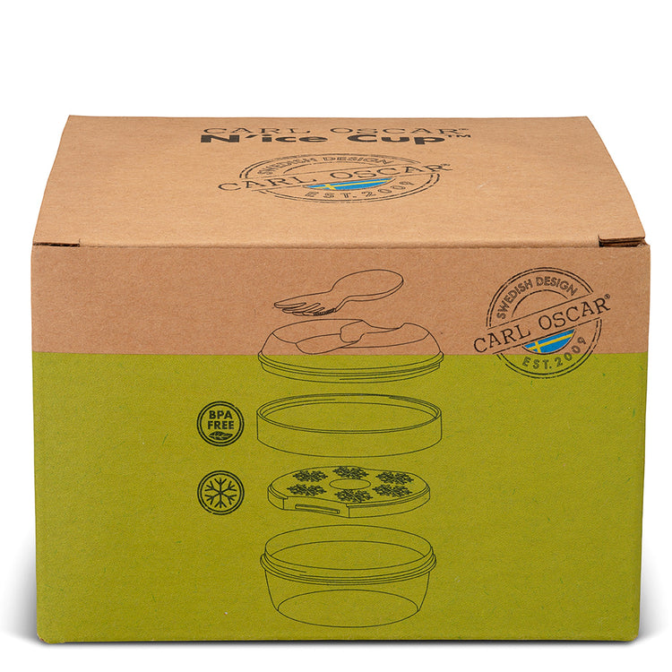 CARL OSCAR. N'ice Cup™ snack box with cooling disc - Lime