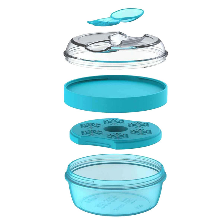 CARL OSCAR. N'ice Cup™ snack box with cooling disc - Turquoise