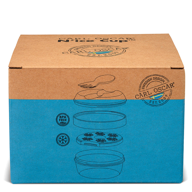 CARL OSCAR. N'ice Cup™ snack box with cooling disc - Turquoise