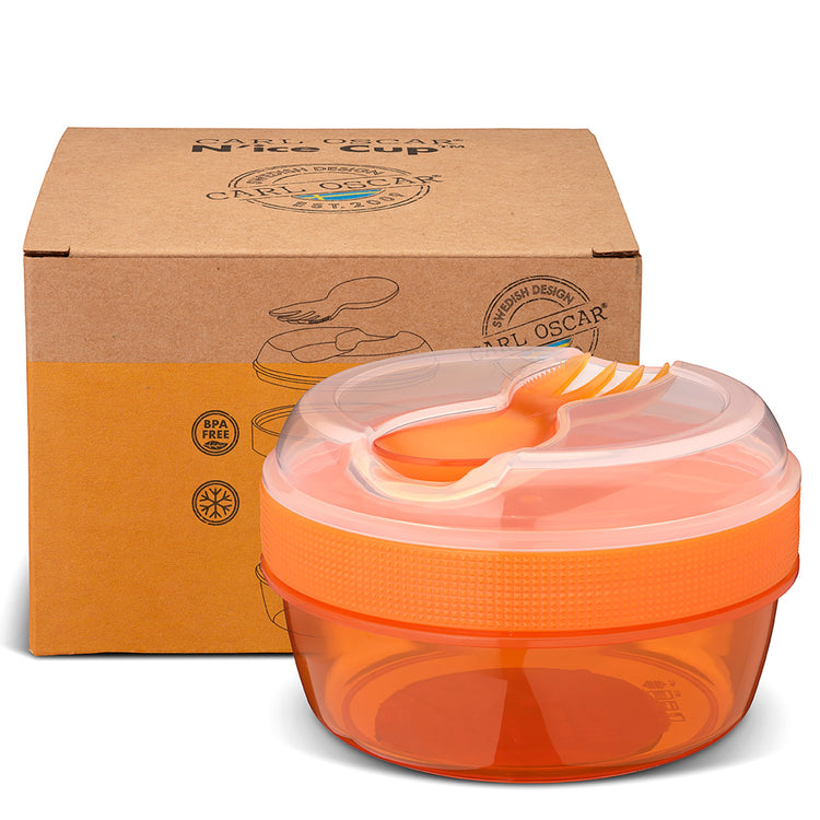 CARL OSCAR. N'ice Cup™ snack box with cooling disc - Orange