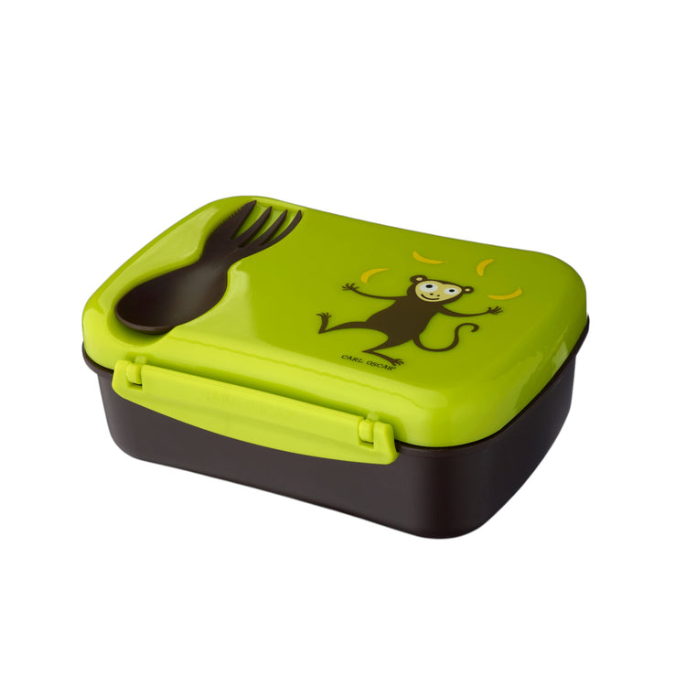 CARL OSCAR. N'ice Box Lunch box with cooling pack Monkey - Lime