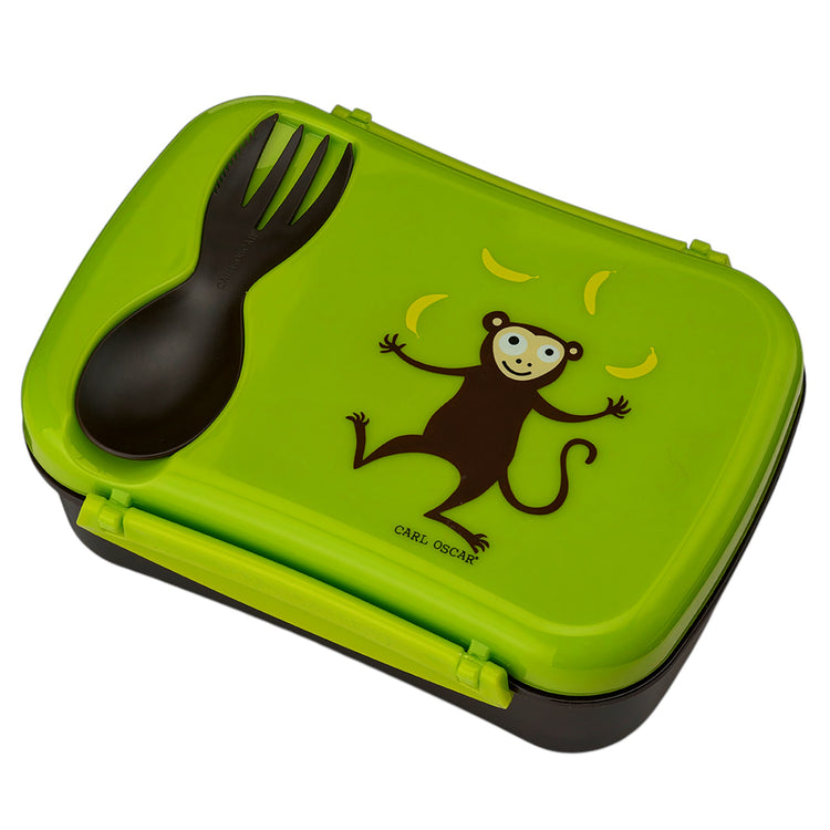 CARL OSCAR. N'ice Box Lunch box with cooling pack Monkey - Lime