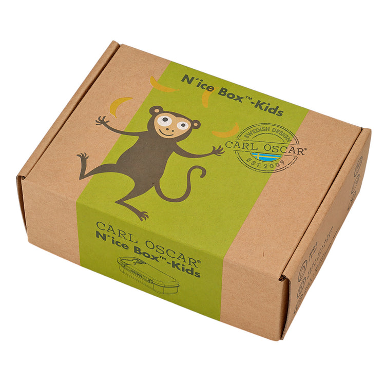 CARL OSCAR. N'ice Box Lunch box with cooling pack Monkey - Lime