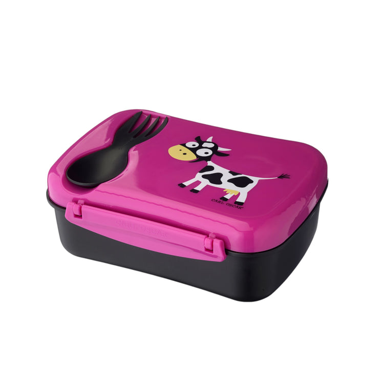 CARL OSCAR. N'ice Box Lunch box with cooling pack Cow - Purple