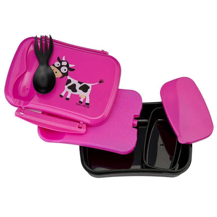 CARL OSCAR. N'ice Box Lunch box with cooling pack Cow - Purple