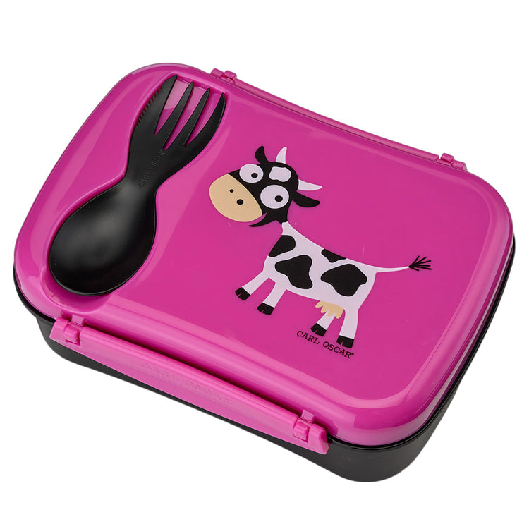 CARL OSCAR. N'ice Box Lunch box with cooling pack Cow - Purple