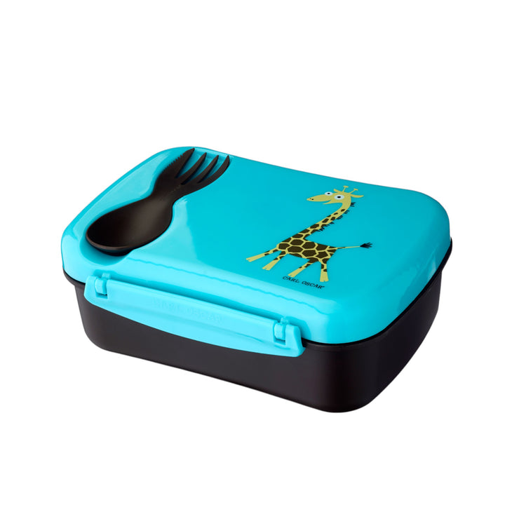 CARL OSCAR. N'ice Box Lunch box with cooling pack Giraffe - Turquoise