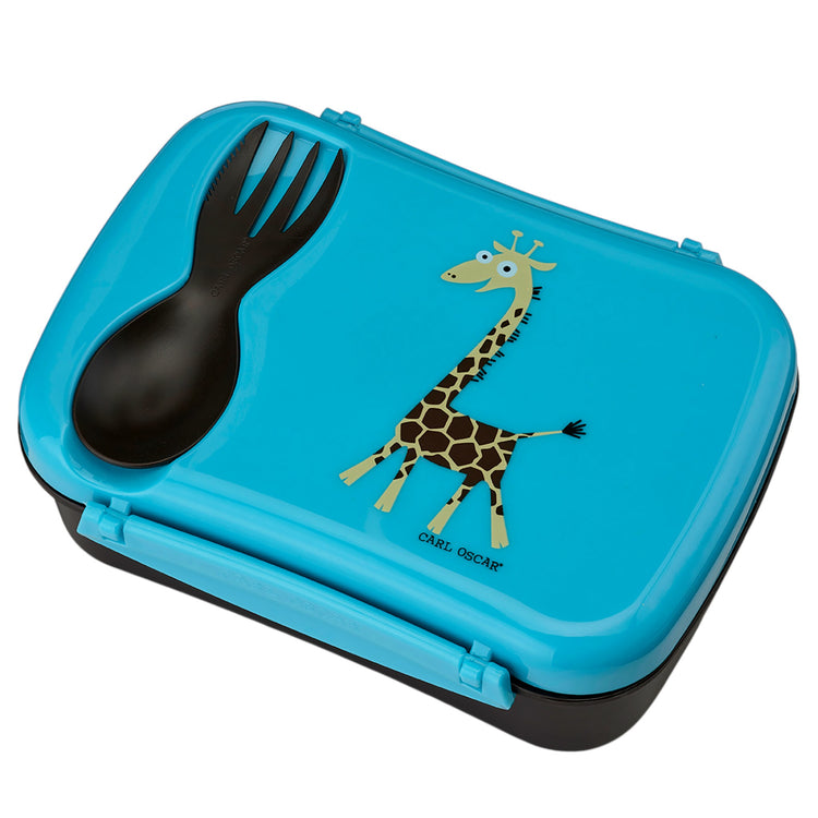 CARL OSCAR. N'ice Box Lunch box with cooling pack Giraffe - Turquoise