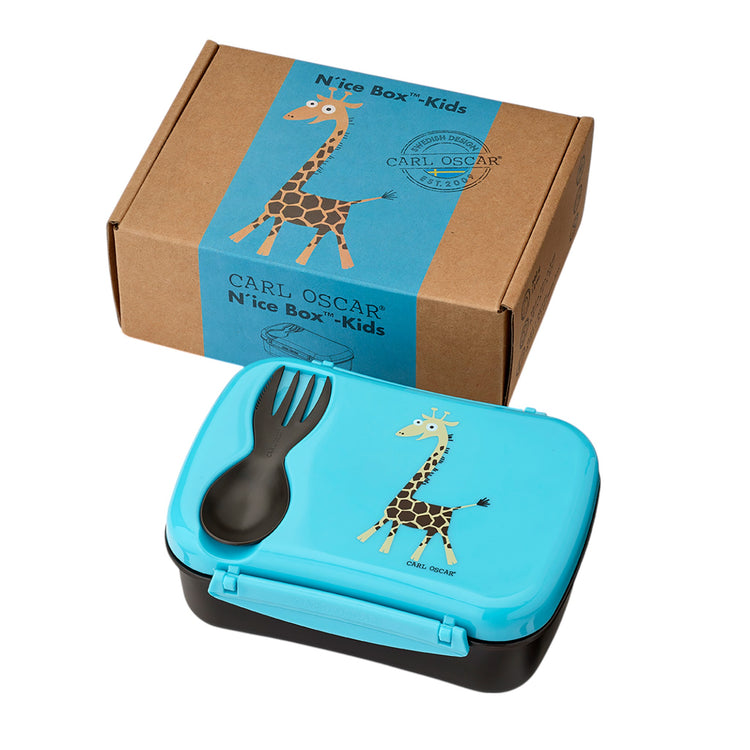 CARL OSCAR. N'ice Box Lunch box with cooling pack Giraffe - Turquoise