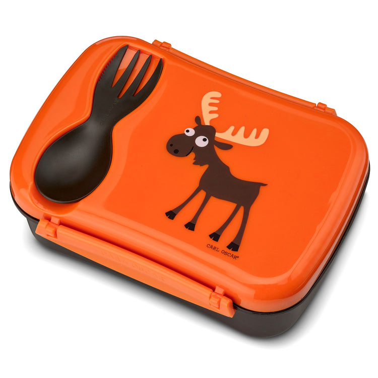 CARL OSCAR. N'ice Box Lunch box with cooling pack Moose - Orange