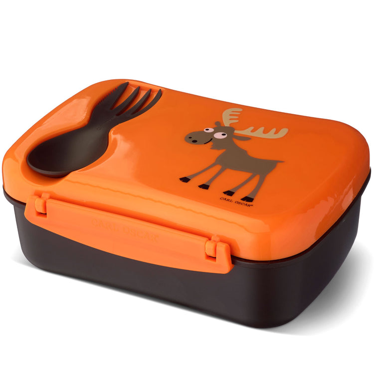 CARL OSCAR. N'ice Box Lunch box with cooling pack Moose - Orange