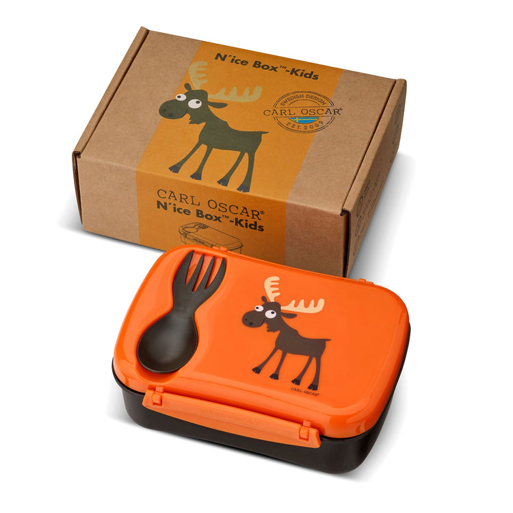 CARL OSCAR. N'ice Box Lunch box with cooling pack Moose - Orange