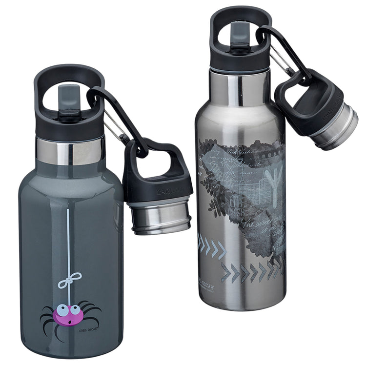 CARL OSCAR. TEMPflask Water bottle 350ml Spider - Grey