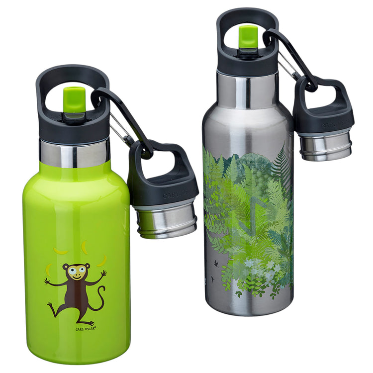 CARL OSCAR. TEMPflask Water bottle 350ml Monkey - Lime