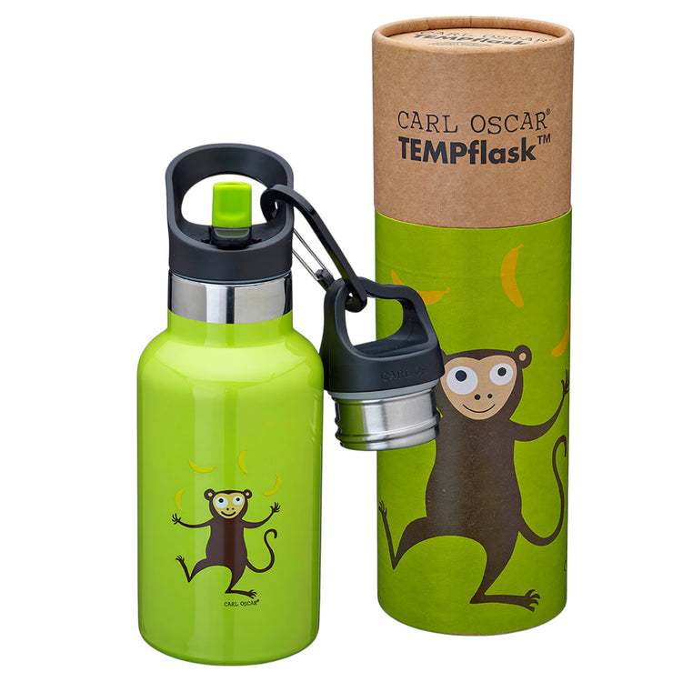 CARL OSCAR. TEMPflask Water bottle 350ml Monkey - Lime