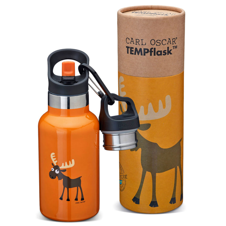 CARL OSCAR. TEMPflask Water bottle 350ml Moose - Orange