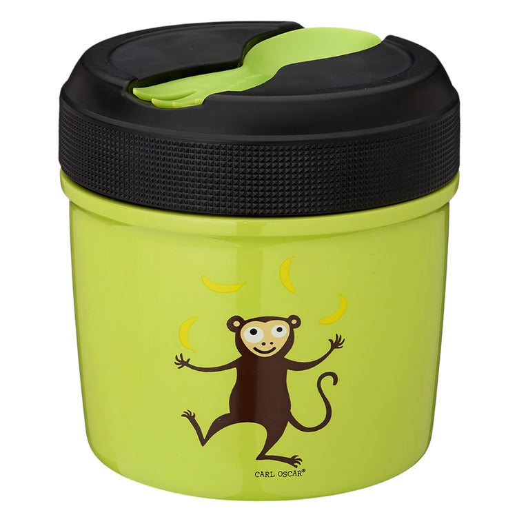 CARL OSCAR. TEMP LunchJar with cutlery 500ml Monkey - Lime