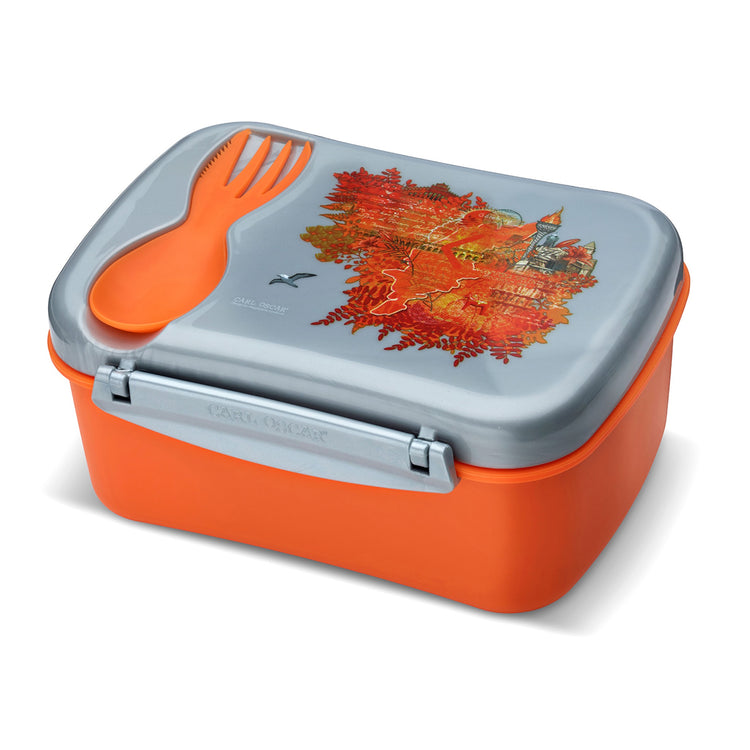 CARL OSCAR. Wisdom N'ice Box Lunch box with cooling pack Fire - Orange
