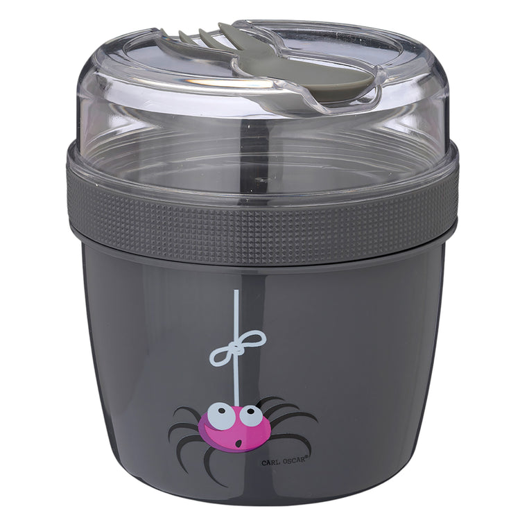 CARL OSCAR. N'ice Cup L Lunch box with cooling disc Spider - Grey