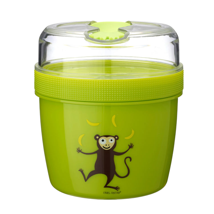 CARL OSCAR. N'ice Cup L Lunch box with cooling disc Monkey - Lime