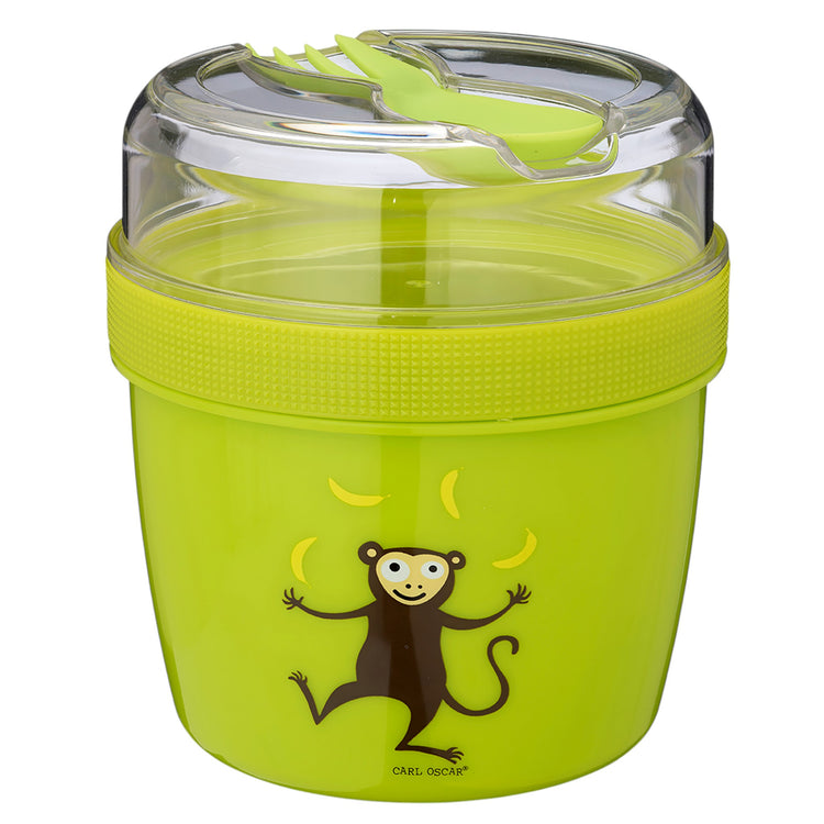 CARL OSCAR. N'ice Cup L Lunch box with cooling disc Monkey - Lime