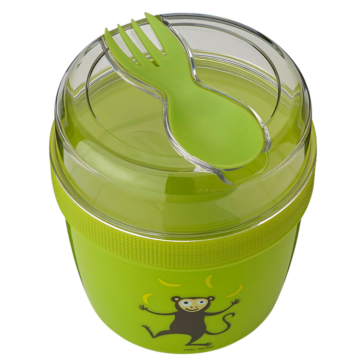 CARL OSCAR. N'ice Cup L Lunch box with cooling disc Monkey - Lime