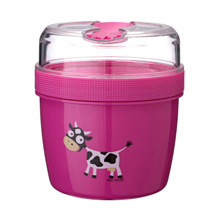 CARL OSCAR. N'ice Cup L Lunch box with cooling disc Cow - Purple