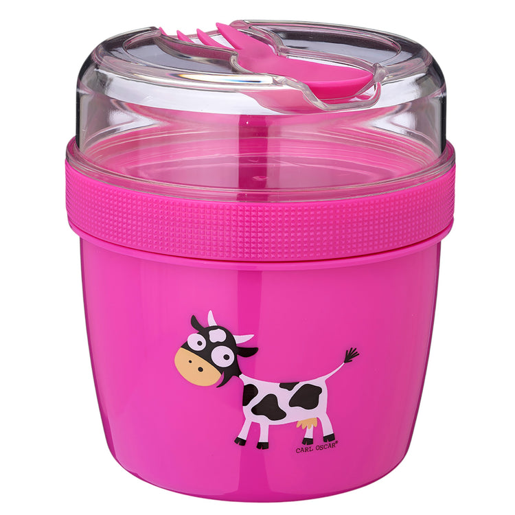 CARL OSCAR. N'ice Cup L Lunch box with cooling disc Cow - Purple