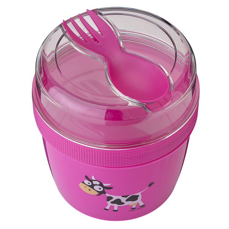 CARL OSCAR. N'ice Cup L Lunch box with cooling disc Cow - Purple