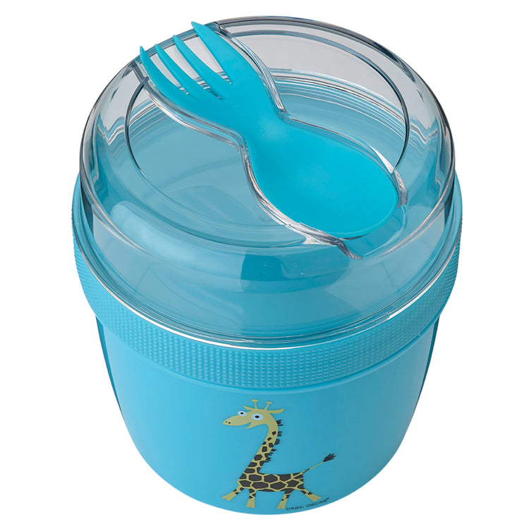 CARL OSCAR. N'ice Cup L Lunch box with cooling disc Giraffe - Turquoise