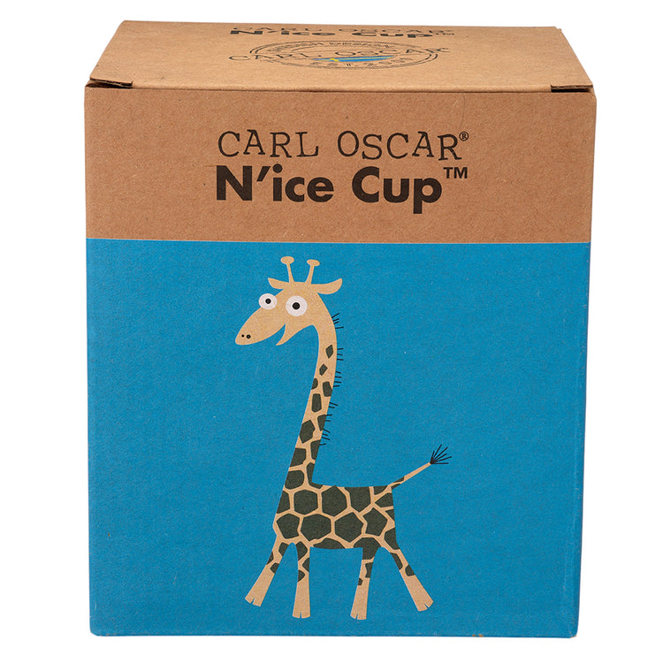 CARL OSCAR. N'ice Cup L Lunch box with cooling disc Giraffe - Turquoise