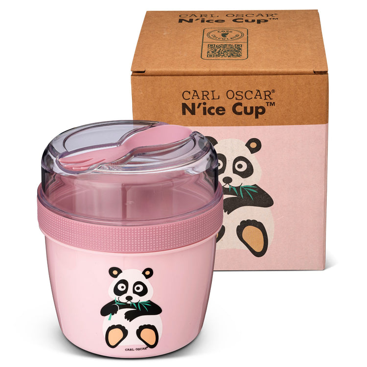 CARL OSCAR. Φαγητοδοχείο με δίσκο ψύξης μεγάλο N'ice Cup L Πάντα - Ροζ